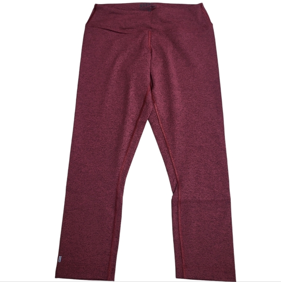 NOBULL Cropped Ankle Leggings Heathered Wine Womens Size M - Picture 3 of 14
